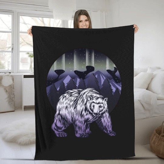 Alaska Gift USA Natur Bär Denali Grizzly Wald Fleece Blankets
