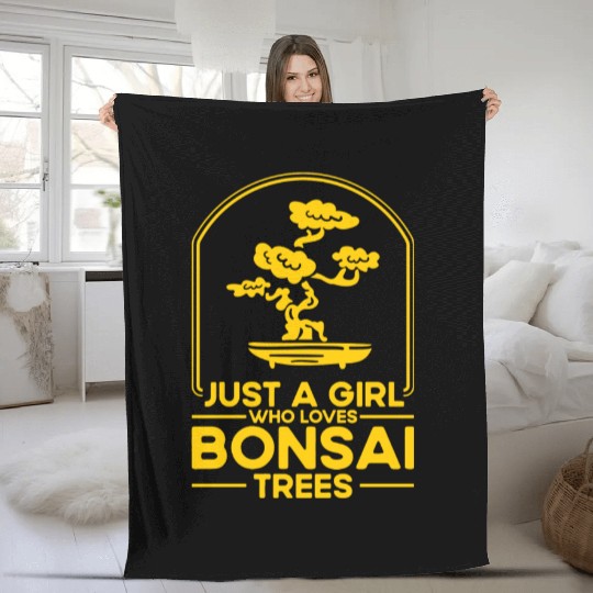 Bonsai Tree Owner Gift Bonsai Tree Gardening Fleece Blankets