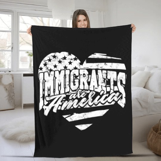 US Immigrant Indigenous USA Immigrants america Fleece Blankets
