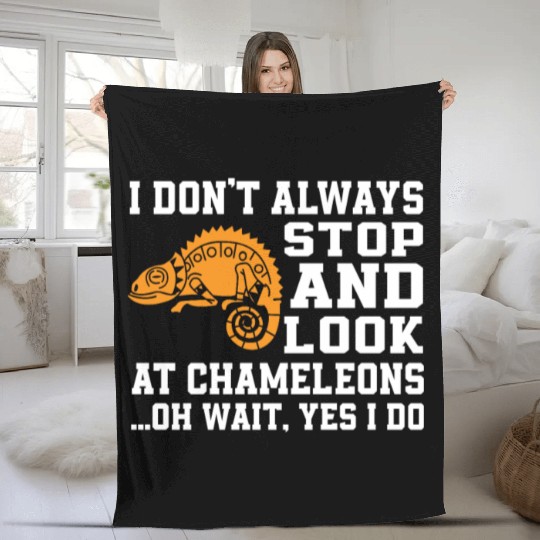 Funny Chameleon Lover Saying Fleece Blankets