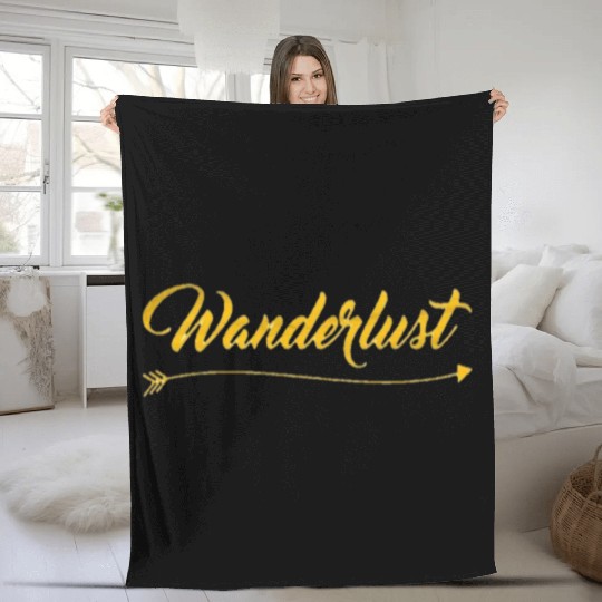 WANDERLUST Fleece Blankets