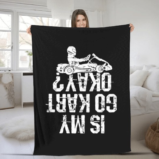 Go Kart Racer Pit Crew Car Racing Karting Fleece Blankets