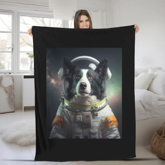 Dog Astronaut Fleece Blankets