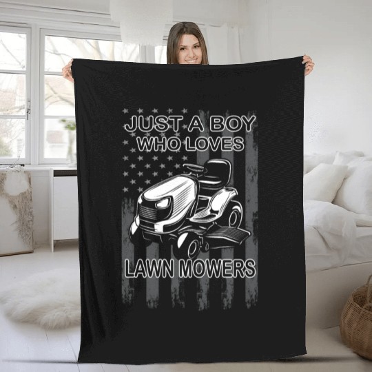 Lawn Mowers - Hobby Gardener - Lawn Care Fleece Blankets