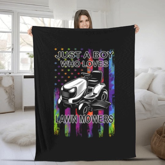 Lawn Mowers - Hobby Gardener - Lawn Care Fleece Blankets