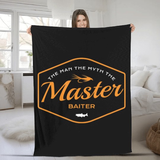 Fishing - Master Baiter Fleece Blankets