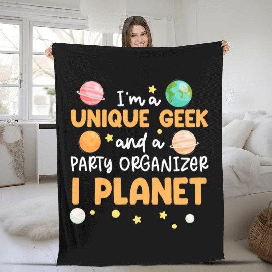 Science Theme Birthday Party Astronomy Astronaut Fleece Blankets
