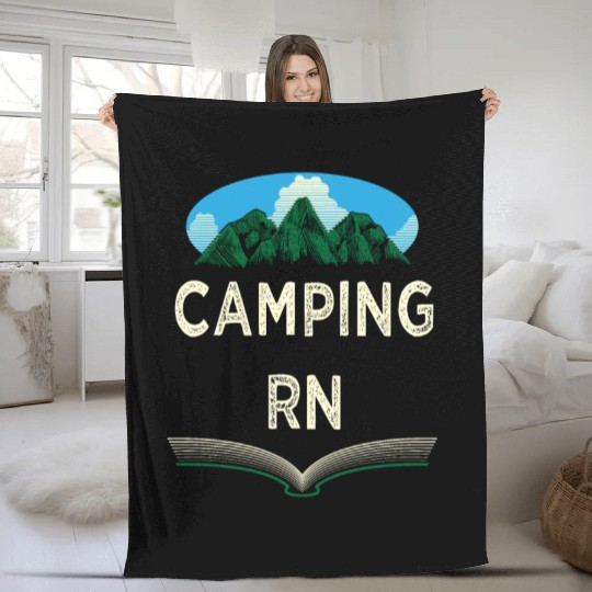 Camping RN Camper Forest Camp Jungle Vacation Wild Fleece Blankets