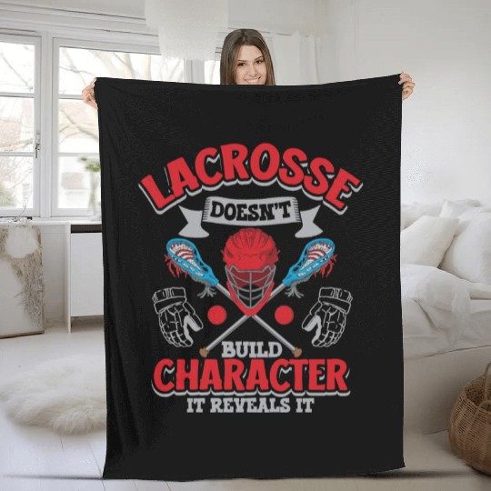 Lacrosse Player Lacrosse Coach Lax Player Sports Fleece Blankets
