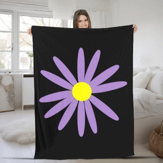 Lavender Daisy Fleece Blankets