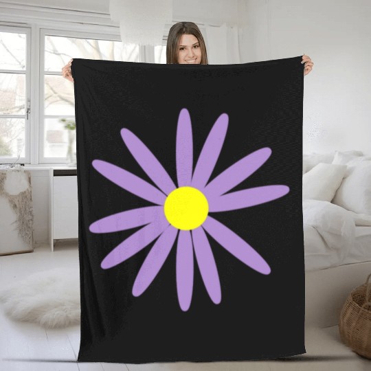 Lavender Daisy Fleece Blankets
