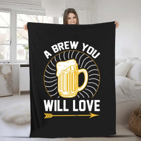 A brew you will love Fleece Blankets