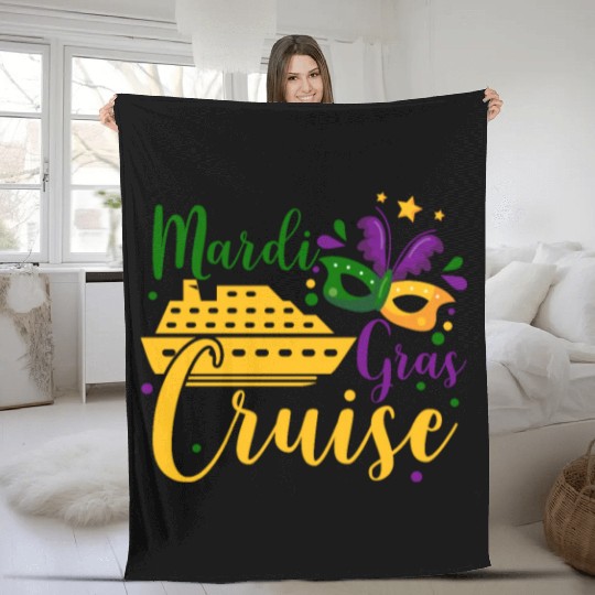 Mardi Gras Cruise Fleece Blankets
