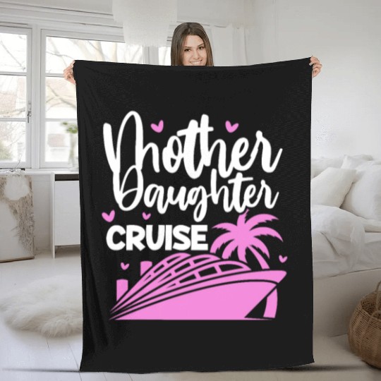 Mother Daughter Cruise Fleece Blankets