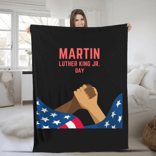 Martin Luther king jr. day Fleece Blankets