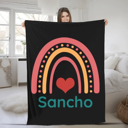 Sancho Vintage Boho Rainbow Fleece Blankets