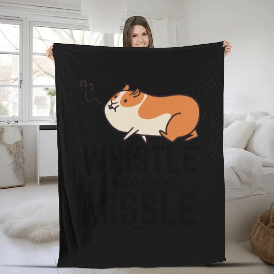Hamster whistles a song Fleece Blankets