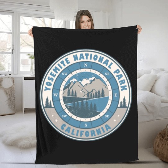 Yosemite National Park California US Hiking Fleece Blankets