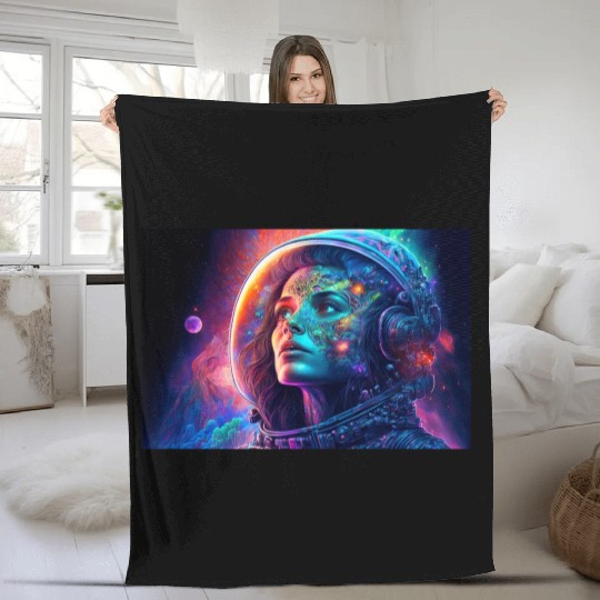 Psychedelic Astronauts 2 Fleece Blankets
