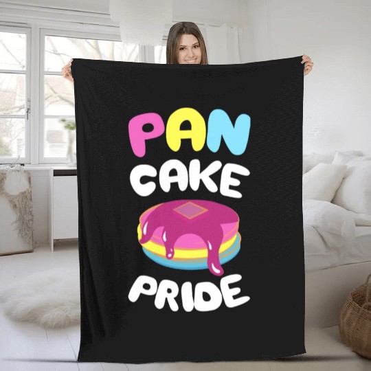 Pan Cake Pride Pansexual Pride Month LGBTQ Fleece Blankets