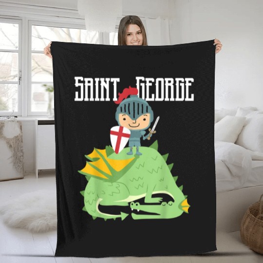 St. George and the Dragon Catholic Saint Kids Boys Fleece Blankets