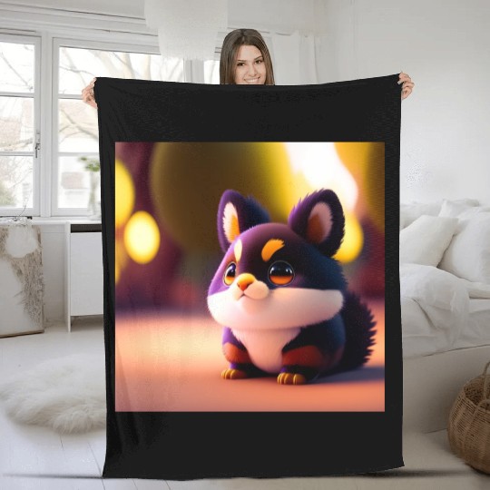 dog mom cuddling puppy Fleece Blankets