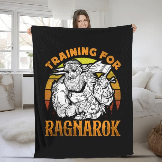 Bodybuilding - Training for ragnarok Fleece Blankets