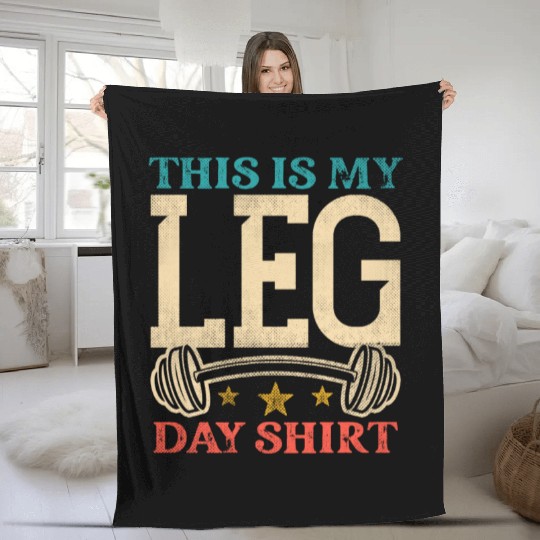 Bodybuilding - This is my leg day Fleece Blankets