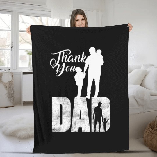 Thank you dad Fleece Blankets