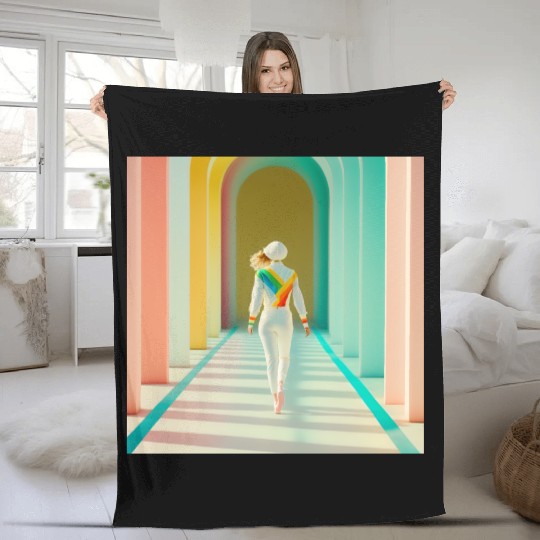 Independent Woman Picture Fleece Blankets