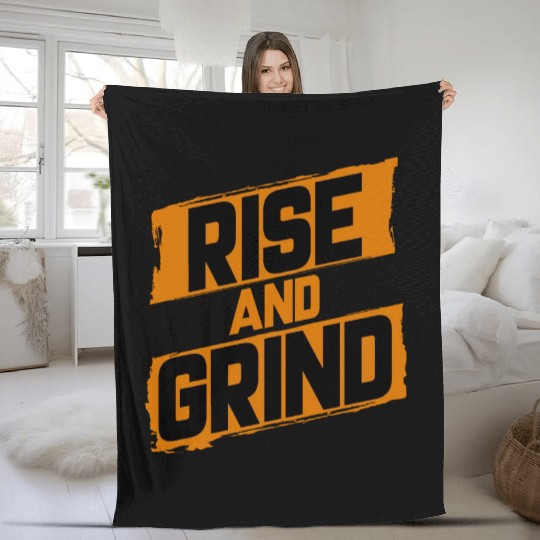 Rise and Grind Fleece Blankets