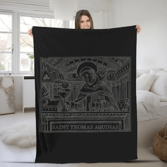 St Thomas Aquinas Patron Saint Students Catholic S Fleece Blankets