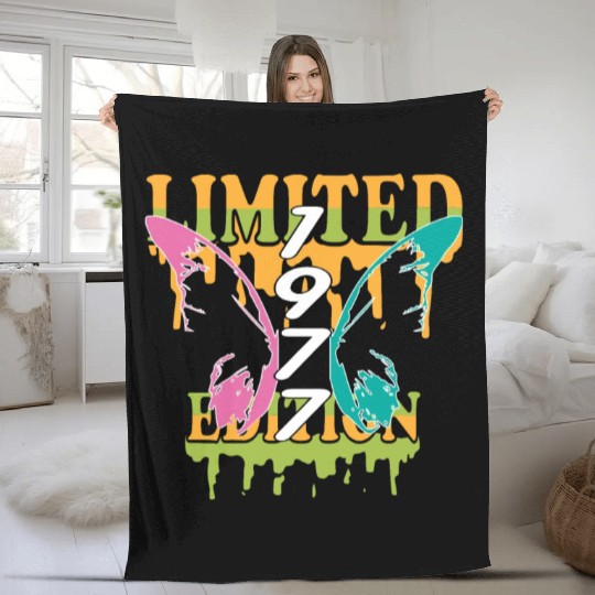 1977 Born Limited Edition Butterfly Gift Fleece Blankets