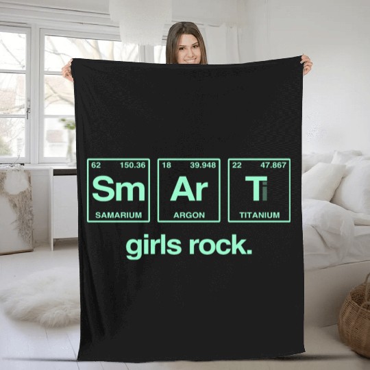 SMART GIRLS ROCK - Elements Periodic Table Fleece Blankets