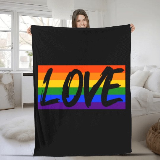 LGBTQ Love is never wrong Fleece Blankets