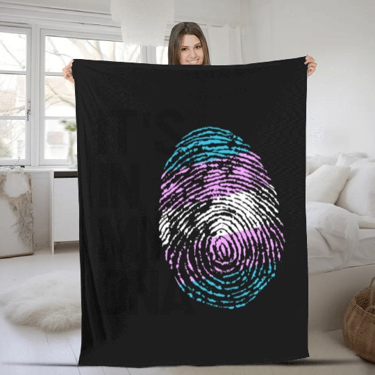 LGBTQ Love in my DNA Fleece Blankets