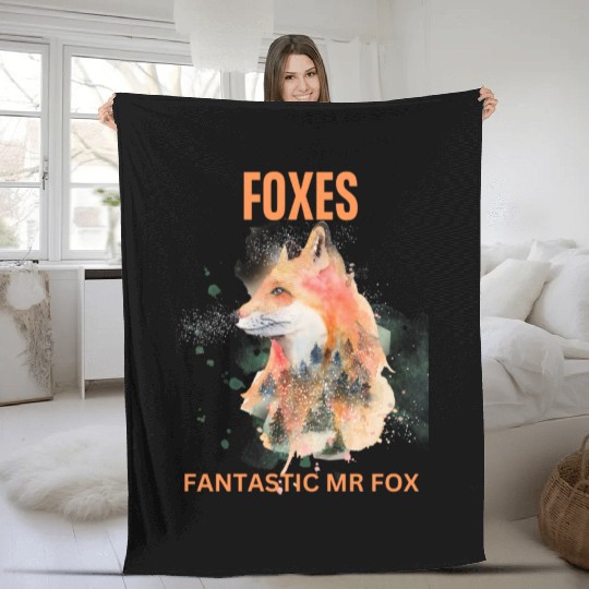 Foxes Fantastic MR Fox Fleece Blankets