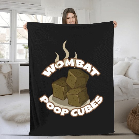 Wombat Poop Cubes Fleece Blankets