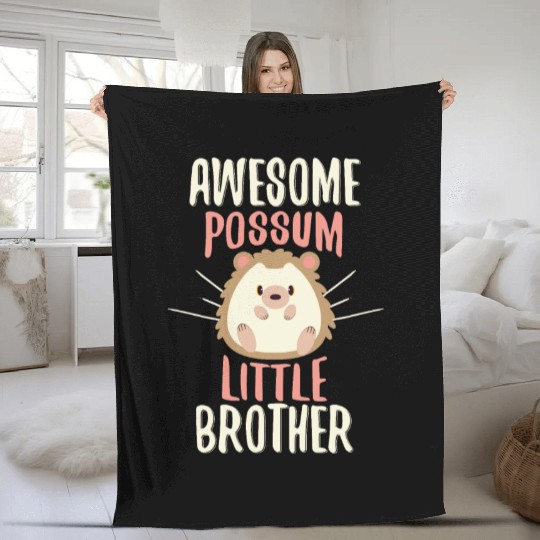 Awesome Possum Little Brother Fleece Blankets