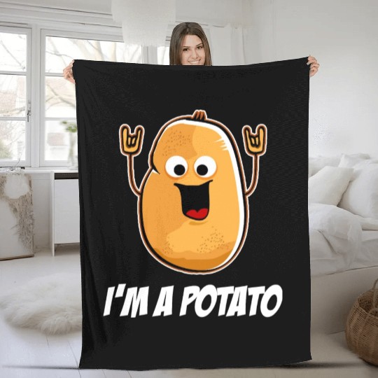 I'm A Potato Sweet Potato Fleece Blankets