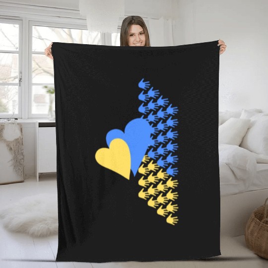 From Ukraine with love Fleece Blankets