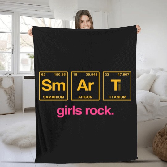 SMART GIRLS ROCK - Elements Periodic Table Fleece Blankets