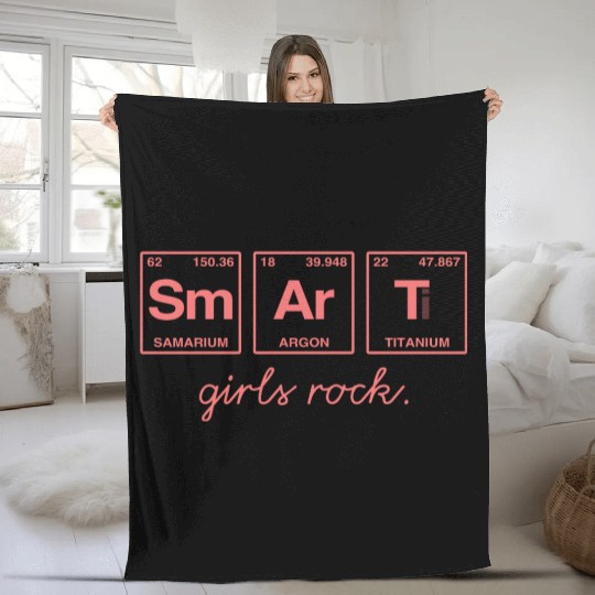 SMART GIRLS ROCK - Elements Periodic Table Fleece Blankets