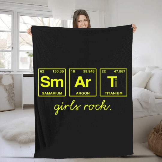 SMART GIRLS ROCK - Elements Periodic Table Fleece Blankets