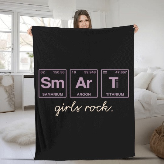 SMART GIRLS ROCK - Elements Periodic Table Fleece Blankets