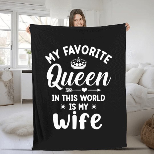 I love my wife valentines day787 Fleece Blankets