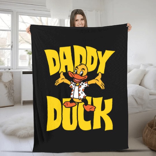 Daddy duck Fleece Blankets