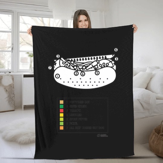 Chicago Dog Paint By Number Fleece Blankets