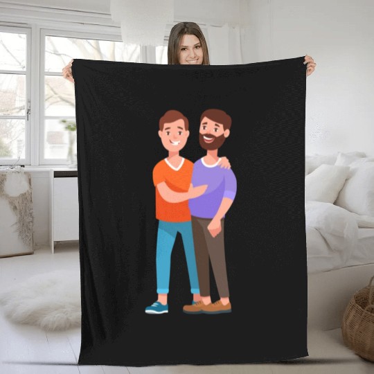 lesbian lgbtq pride valentine day 2023 valentines Fleece Blankets