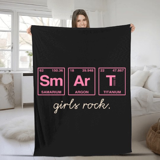 SMART GIRLS ROCK - Elements Periodic Table Fleece Blankets